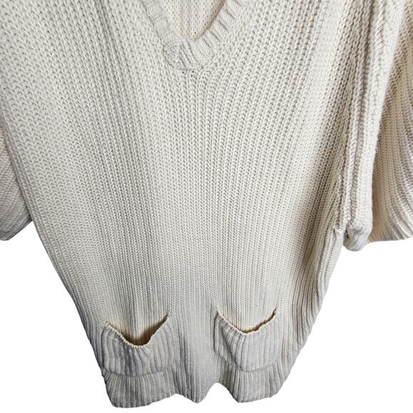 Blarney Ireland Womens Angora Cashmere Slouch V-Neck Sweater Size M Quiet Luxury - Picture 3 of 9